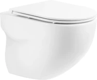 Комплект Унитаз подвесной BelBagno Onda BB066CHR безободковый, крышка BB870SC, инсталляция BB002-80 с кнопкой BB014-SR-BIANCO