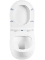 Комплект Унитаз подвесной BelBagno Onda BB066CHR безободковый, крышка BB870SC, инсталляция BB002-80 с кнопкой BB014-SR-BIANCO