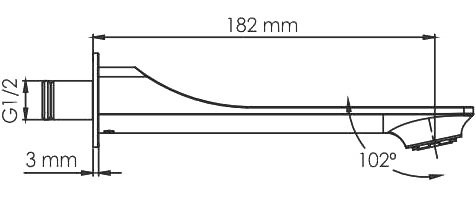 Излив Wasserkraft Wiese A176 для ванны