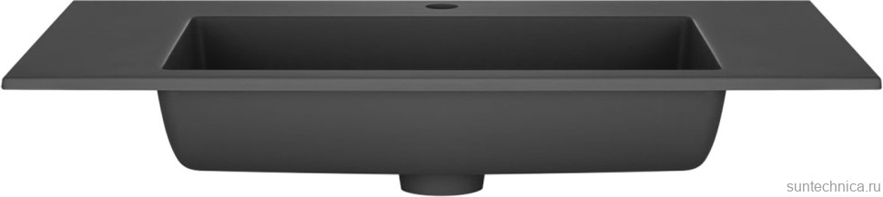 Мебель для ванной комнаты Vincea Chiara 2D 80, 2 ящика, дуб табак, с черной раковиной