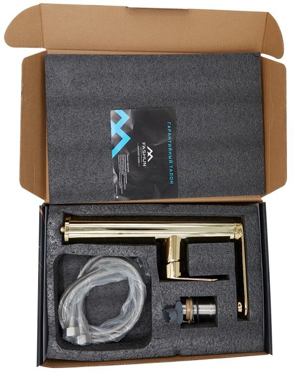 Смеситель для раковины Fashun A8985-35 золото