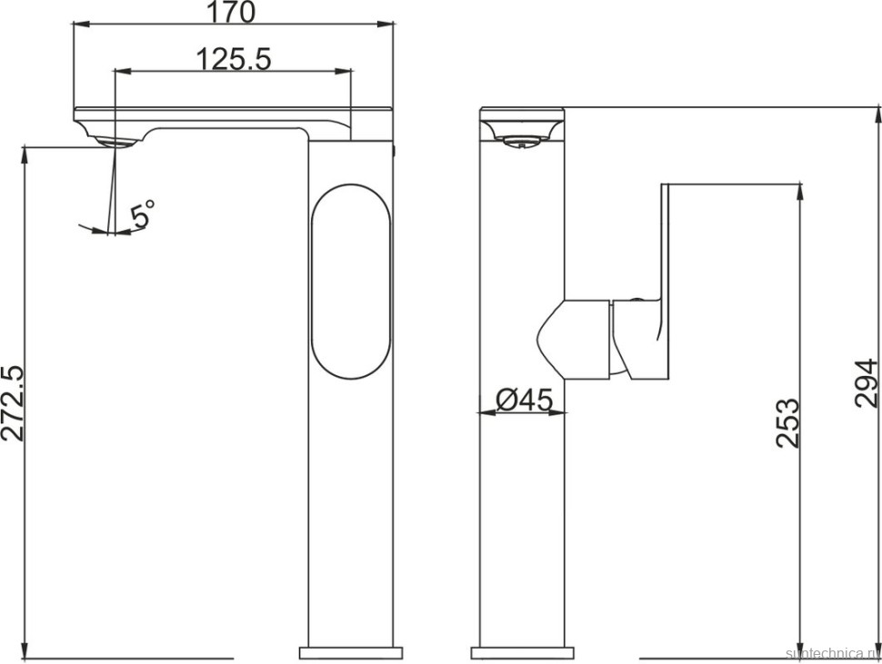 Смеситель для раковины Fashun A8985-35 золото