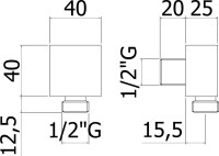 Шланговое подключение Paffoni Level ZACC238NO 1/2" черное