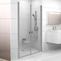 Душевая дверь в нишу Ravak Chrome CSDL2-100 Transparent, профиль сатин