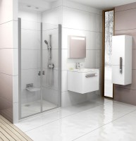 Душевая дверь в нишу Ravak Chrome CSDL2-100 Transparent, профиль сатин