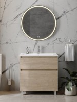 Тумба под раковину без столешницы Teymi Laina 80 напольная, светлый дуб