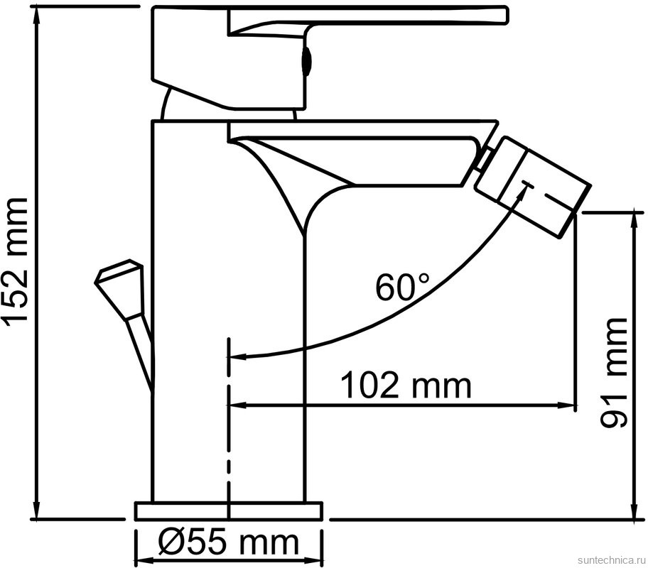 Смеситель для биде Wasserkraft Mindel 8506 белый