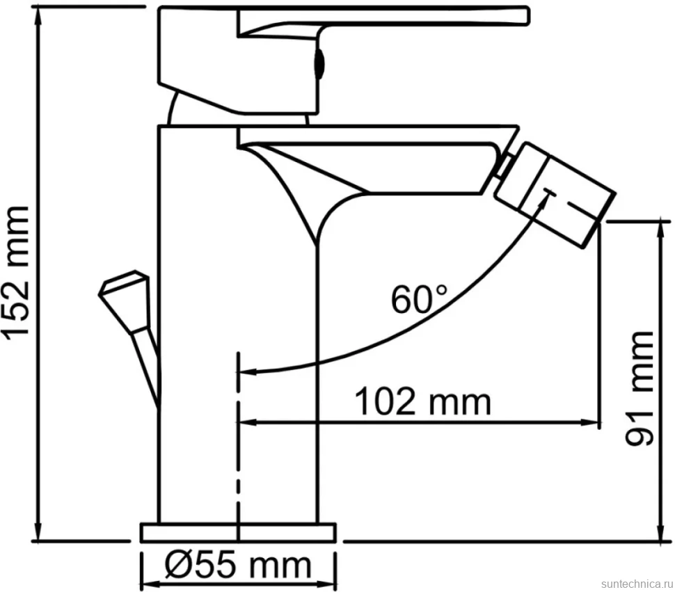 Смеситель для биде Wasserkraft Mindel 8506 белый