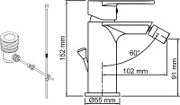 Смеситель для биде Wasserkraft Mindel 8506 белый