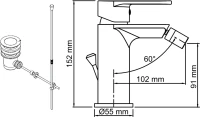 Смеситель для биде Wasserkraft Mindel 8506 белый Смеситель для биде Wasserkraft Mindel 8506 белый