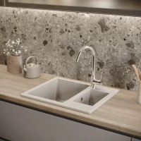 Мойка кухонная Domaci Болонья М-19-003 бежевая Мойка кухонная Domaci Болонья М-19-003 бежевая