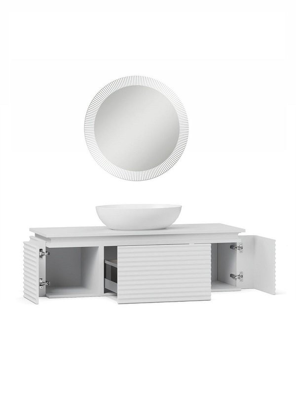 Тумба под умывальник Дубай НП 132 Белый матовый (18)