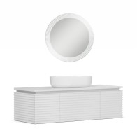 Тумба под умывальник Дубай НП 132 Белый матовый (18)