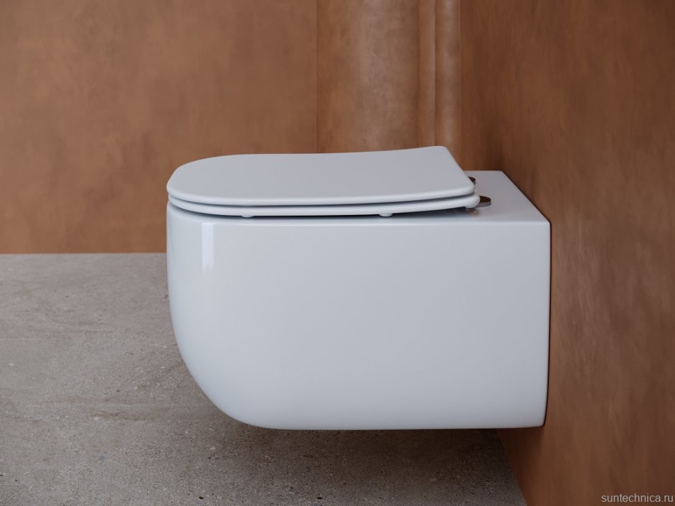 Комплект Унитаз подвесной Ceramicanova Noel + Инсталляция TECE Base 9400413 4 в 1 с кнопкой смыва