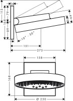 Верхний душ Hansgrohe Rainfinity 250 26233700 EcoSmart, матовый белый