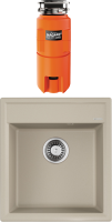 Комплект Мойка Omoikiri Daisen 46-SA бежевая + Измельчитель Nagare slim 1250