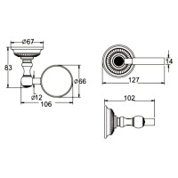 Мыльница Rose RG14Q RG1403Q бронза