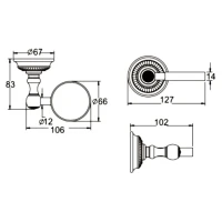Мыльница Rose RG14Q RG1403Q бронза Мыльница Rose RG14Q RG1403Q бронза