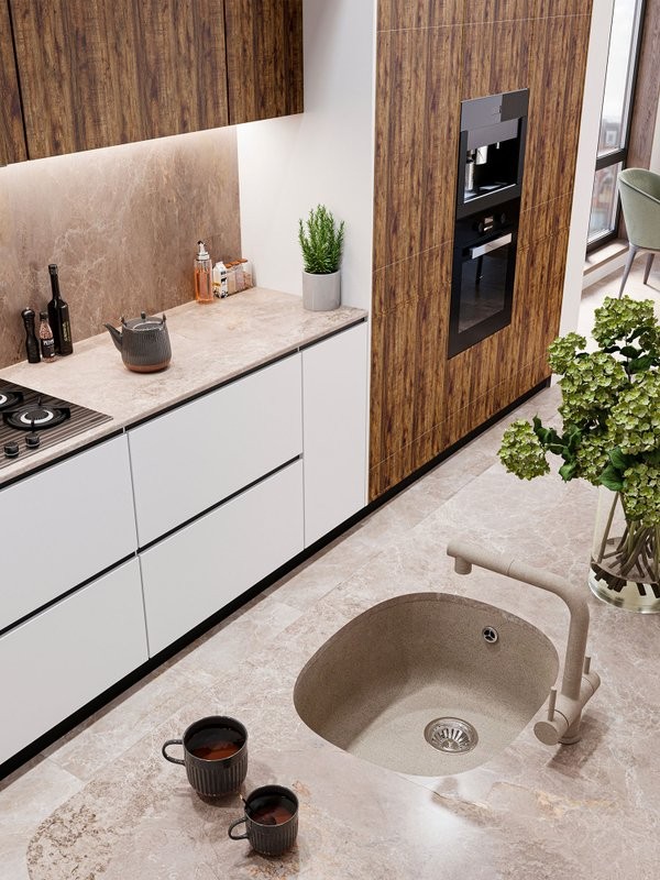 Мойка кухонная Emar Quartz EMQ-1560.P берилл