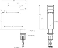 Смеситель Cezares Stylus STYLUS-LS-BORO брашированное золото