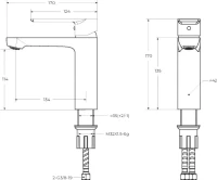 Смеситель Cezares Stylus STYLUS-LS-BORO брашированное золото Смеситель Cezares Stylus STYLUS-LS-BORO брашированное золото