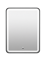 Зеркало Comforty Ситара 60 сенсорное, с подсветкой, с антизапотеванием, черное