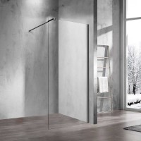 Душевая перегородка Vincea Walk-in VSW-1H110CLGM 110 см, профиль вороненая сталь, стекло прозрачное