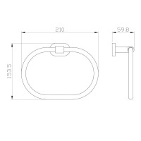 Полотенцедержатель Wonzon & Woghand WW-8423-LG глянцевое золото
