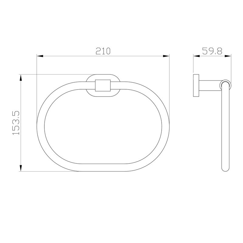 Полотенцедержатель Wonzon & Woghand WW-8423-LG глянцевое золото