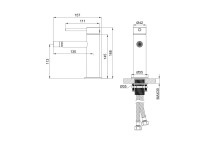 Смеситель для биде Wonzon & Woghand Stick WW-88339017-BG брашированное золото Смеситель для биде Wonzon & Woghand Stick WW-88339017-BG брашированное золото