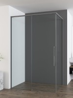 Душевой уголок Vincea Ultima VSR-7UL1010CLGM 100х100 см, профиль вороненая сталь, стекло прозрачное