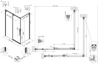 Душевой уголок Vincea Ultima VSR-7UL1010CLGM 100х100 см, профиль вороненая сталь, стекло прозрачное
