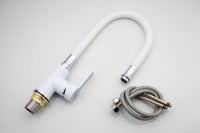 Смеситель для кухни Frap H41 F4041 с гибким изливом, белый