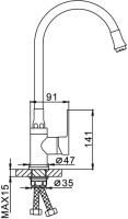 Смеситель для кухни Frap H41 F4041 с гибким изливом, белый