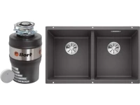 Комплект Мойка Blanco Subline 350/350-U темная скала + Измельчитель Bort Alligator Mega Комплект Мойка Blanco Subline 350/350-U темная скала + Измельчитель Bort Alligator Mega