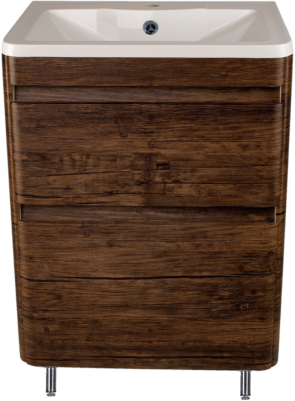 Тумба под раковину Style Line Атлантика 60 Люкс Plus, напольная,старое дерево