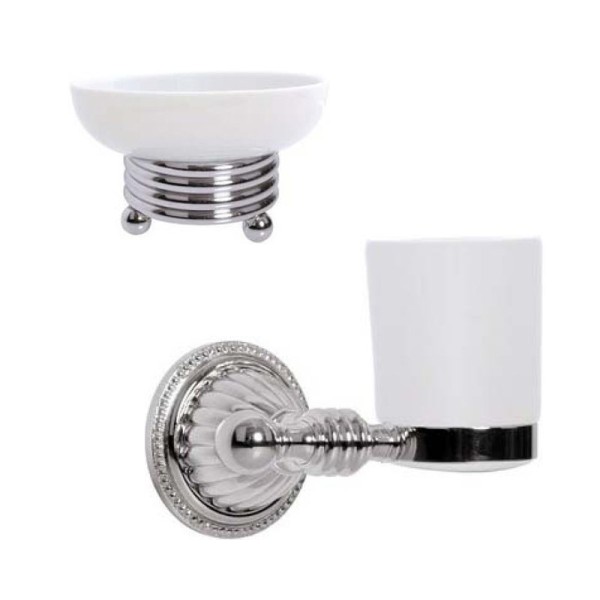 Набор Стакан Boheme Hermitage Chrome 10383 + Мыльница 10390