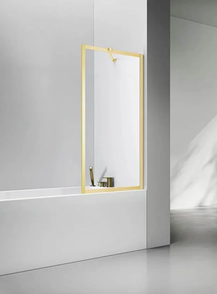 Шторка на ванну Veconi Palau PL85G-70-01-C8 70x150, брашированное золото