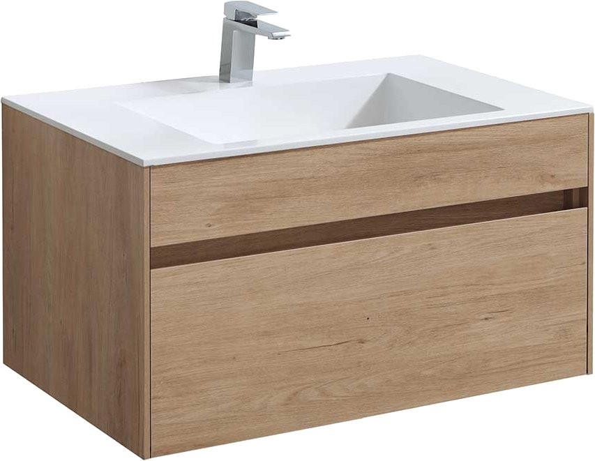 Мебель для ванной комнаты Vincea Chiara 80 натуральный дуб