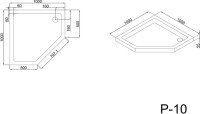 Поддон для душа Black&White Stellar Wind P-10
