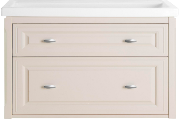 Тумба с раковиной ASB-Woodline Кастелло 100 подвесная, бежевая