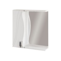 Зеркало Mixline Лима 65 левое с подсветкой, белое