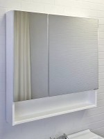 Зеркало-шкаф Comforty Никосия 80 белый глянец Зеркало-шкаф Comforty Никосия 80 белый глянец