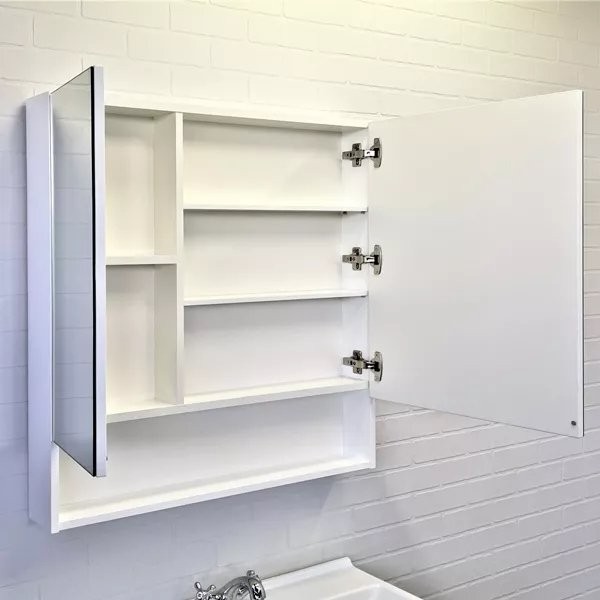 Зеркало-шкаф Comforty Никосия 80 белый глянец