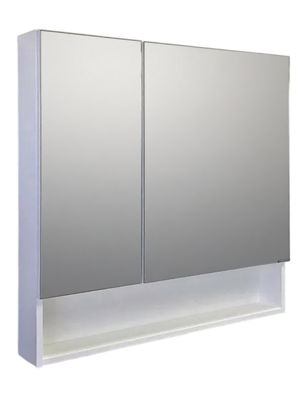 Зеркало-шкаф Comforty Никосия 80 белый глянец