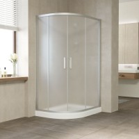 Душевой уголок Vegas Glass ZS-F 110*100 07 10 профиль матовый хром, стекло сатин