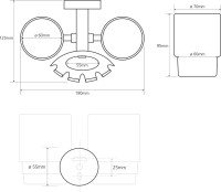 Набор Стакан Bemeta Omega 104110042 + Дозатор 138709041