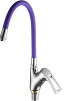 Смеситель для кухни Fashun A4466+A7254 хром, фиолетовый