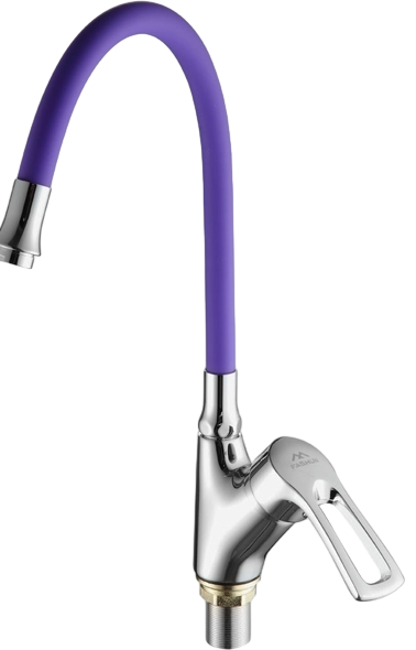 Смеситель для кухни Fashun A4466+A7254 хром, фиолетовый