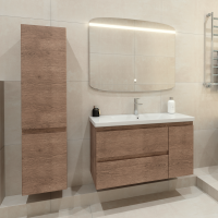 Мебель для ванной комнаты Caprigo Forte 100 R подвесная, светлый орех